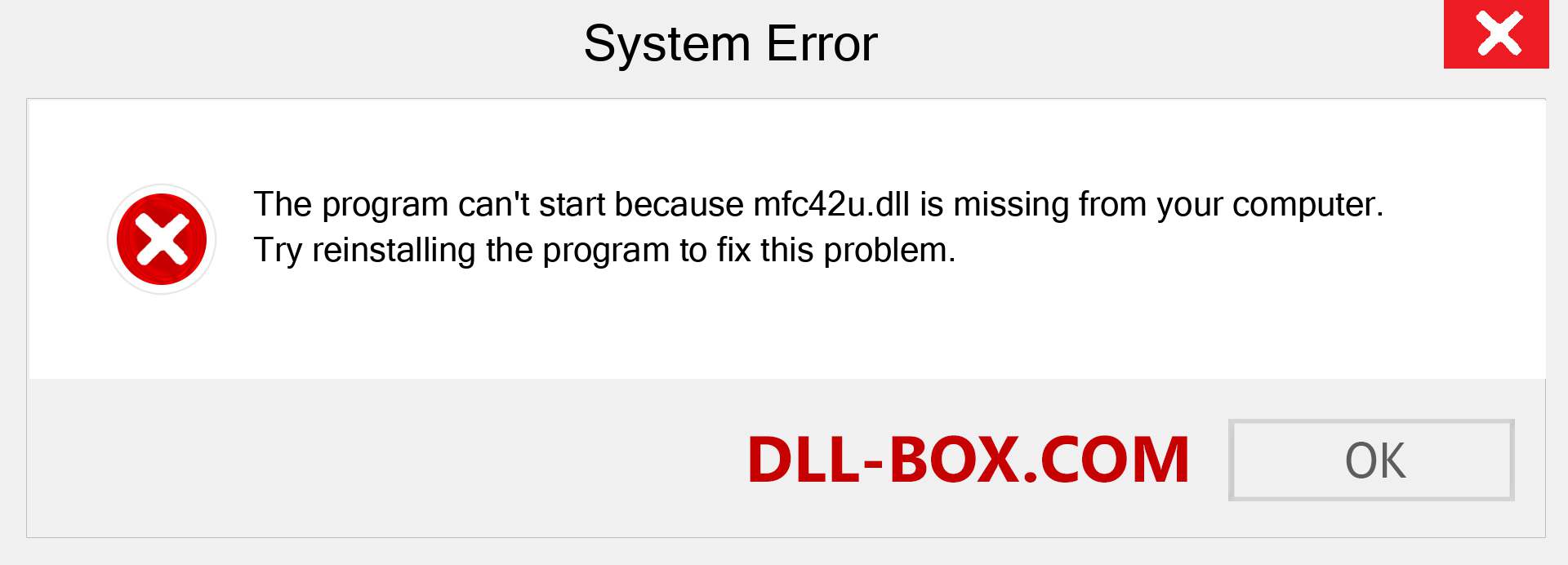  mfc42u.dll file is missing?. Download for Windows 7, 8, 10 - Fix  mfc42u dll Missing Error on Windows, photos, images