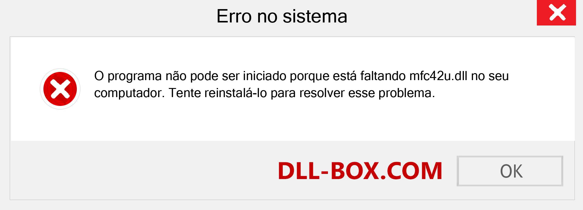 Arquivo mfc42u.dll ausente ?. Download para Windows 7, 8, 10 - Correção de erro ausente mfc42u dll no Windows, fotos, imagens